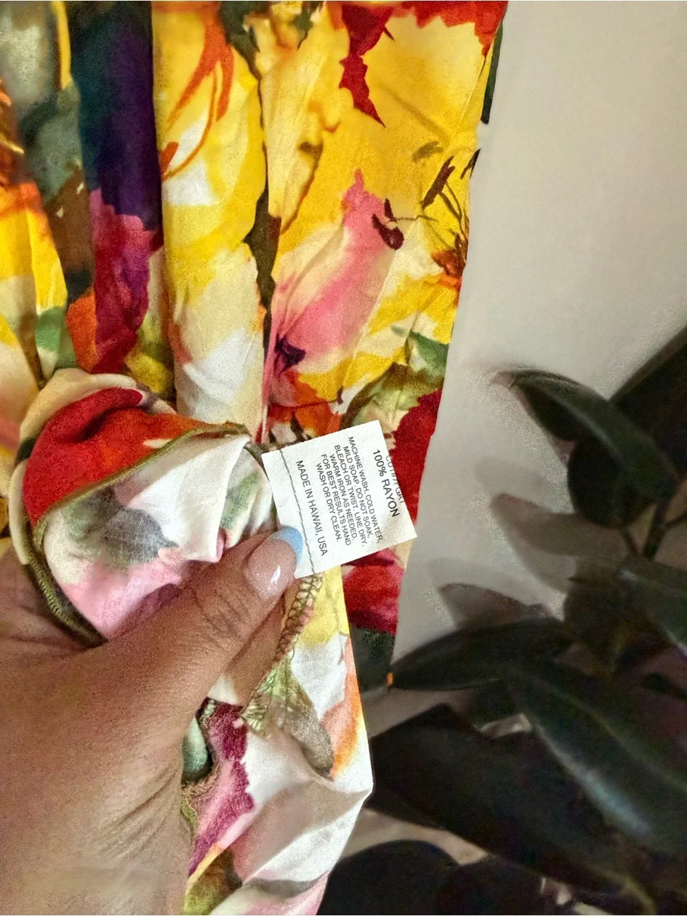 Jams World Hawaiian Floral Handkerchief Hem Sundress Size Medium
